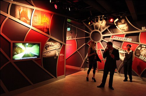 Web of Deceit Room at Mob Museum in Las Vegas